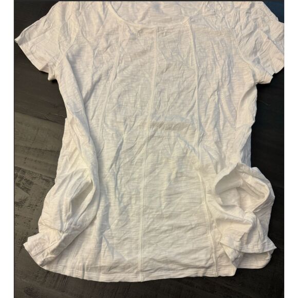 Chico's White The Ultimate Tee with Front Hip Pockets - Sz 2 (Large/12) - Picture 5 of 10